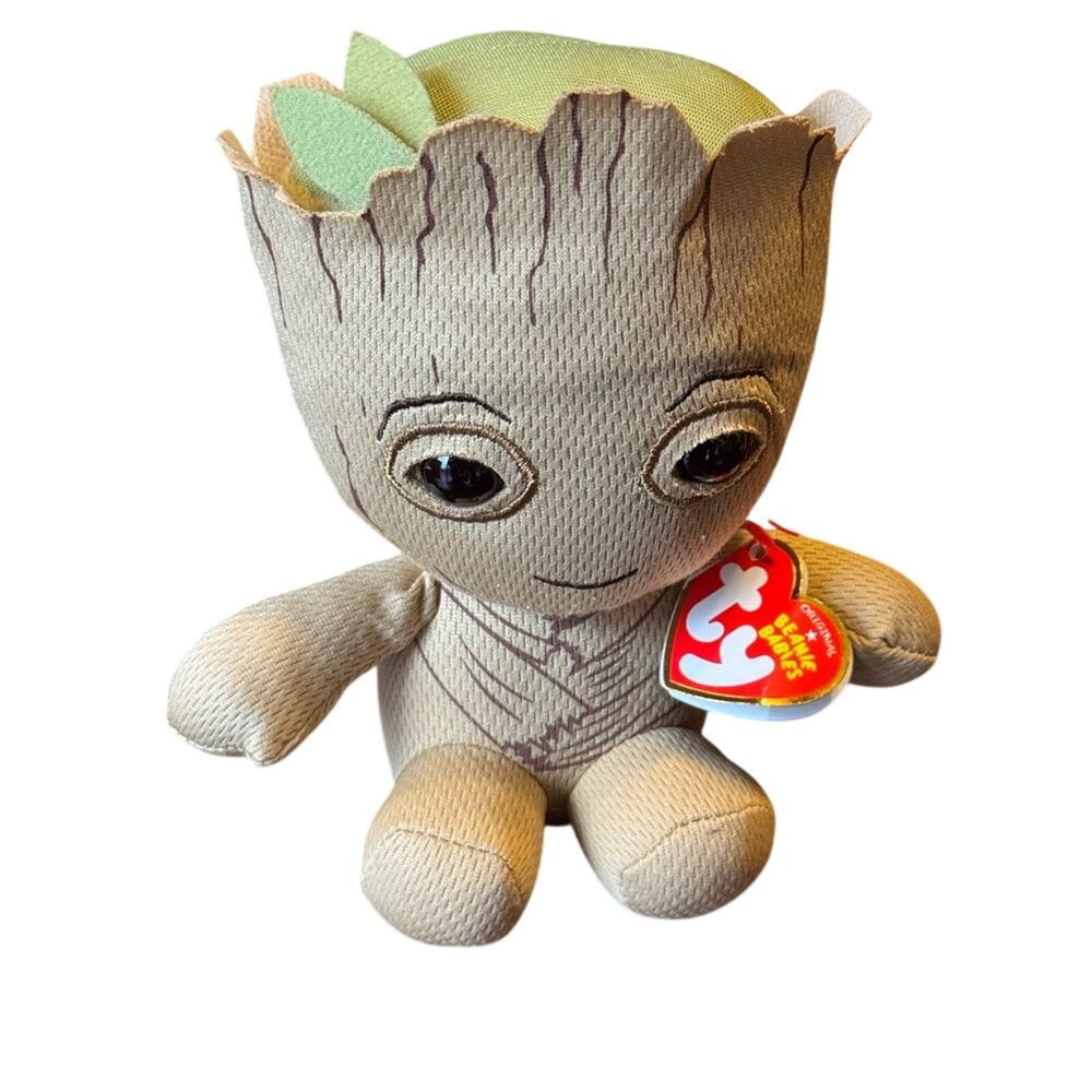 NWT Ty Marvel Baby Groot Plush Beanie Baby Guardians of the Galaxy